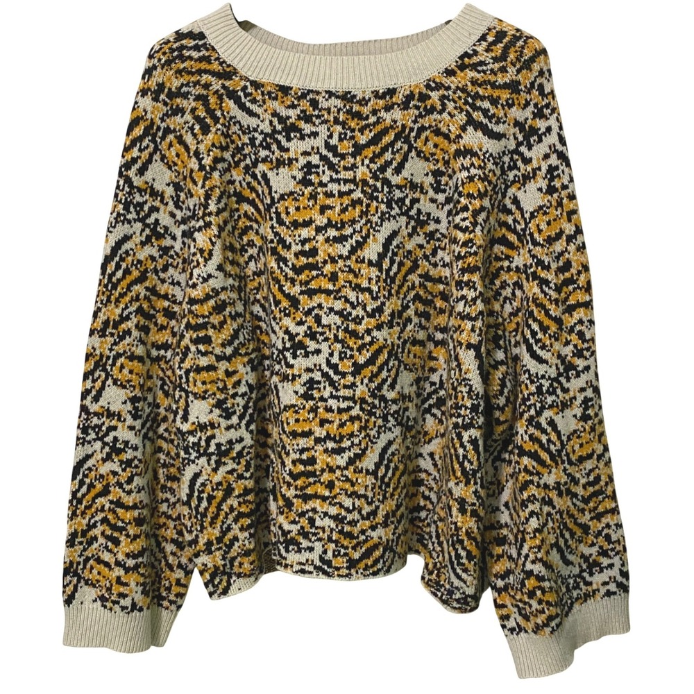 Rachel Comey x Target Tiger Print Knit Sweater Plus Size 3X Mob Wife Animal